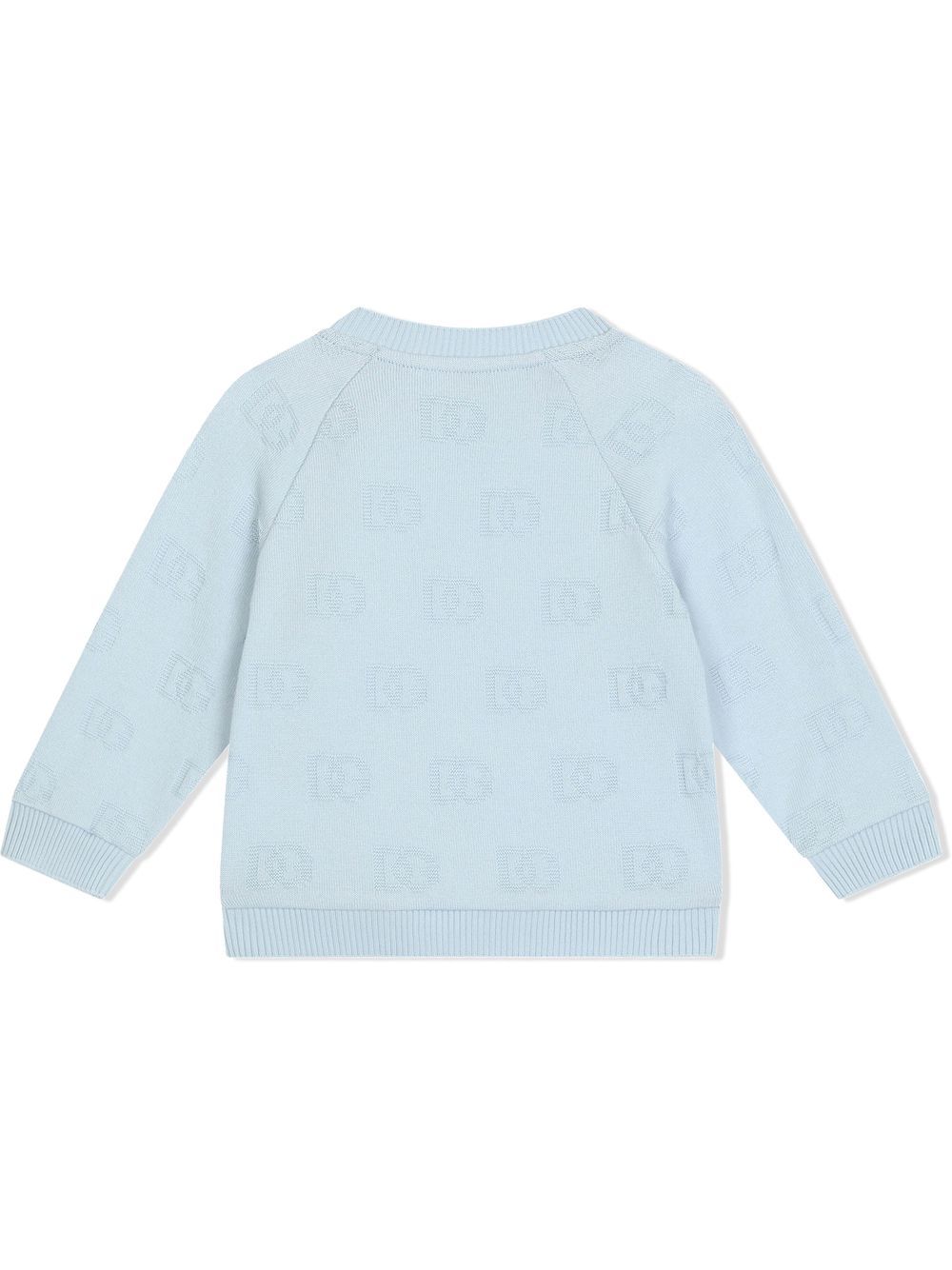 Dolce & Gabbana Kids Trui met logo jacquard - Blauw