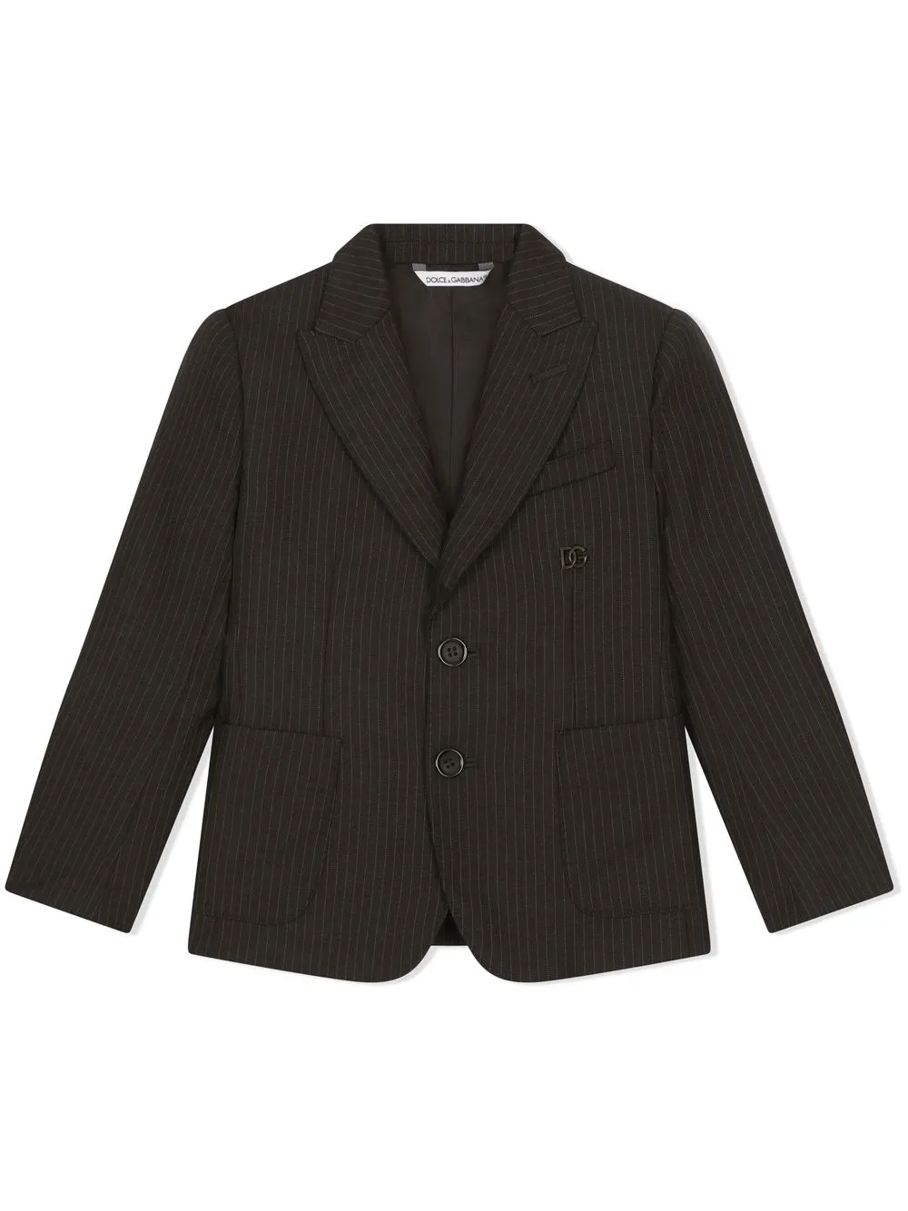 

Dolce & Gabbana Kids pinstripe virgin wool blazer - Black