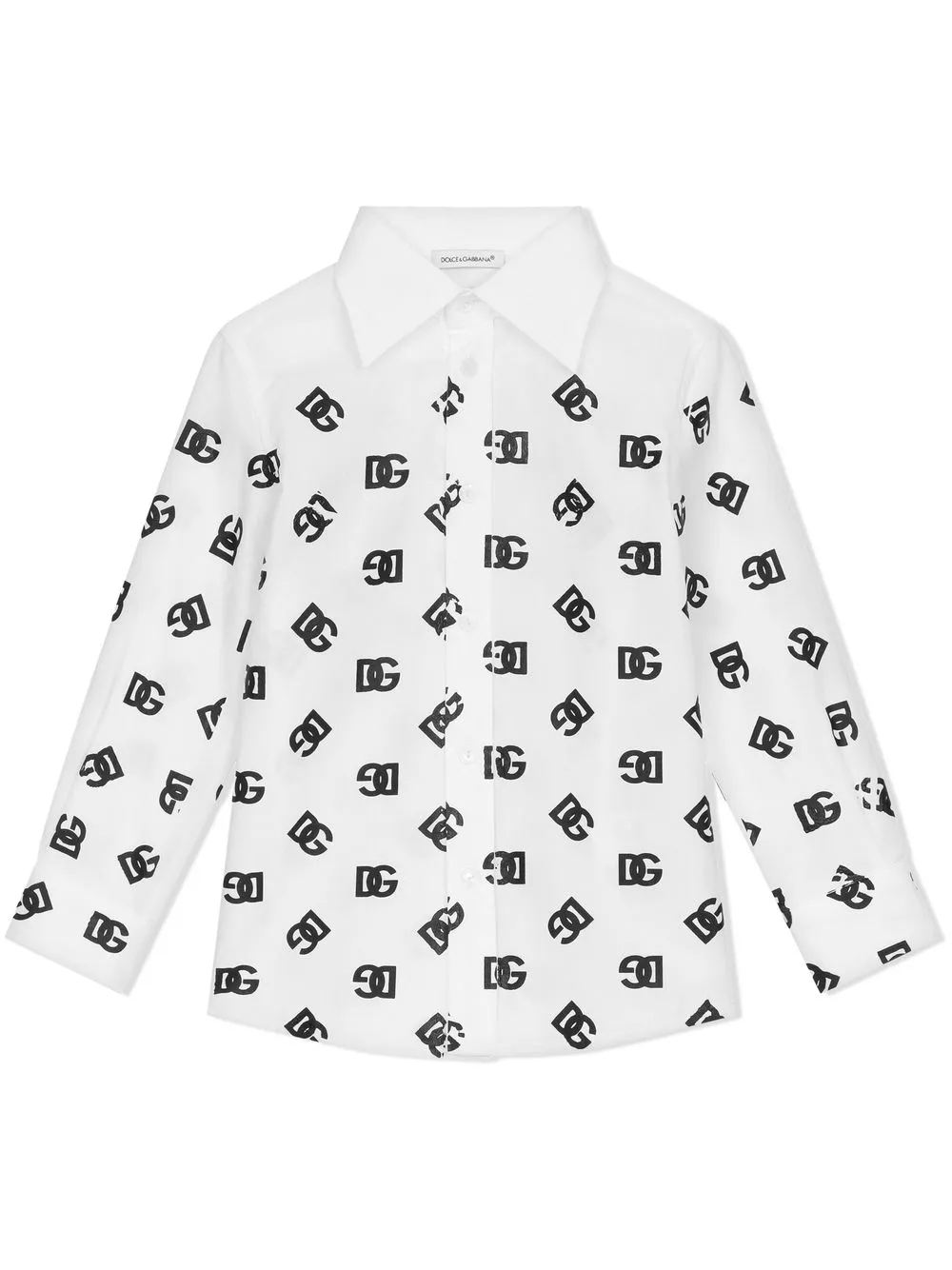 

Dolce & Gabbana Kids playera con logo DG estampado - Blanco