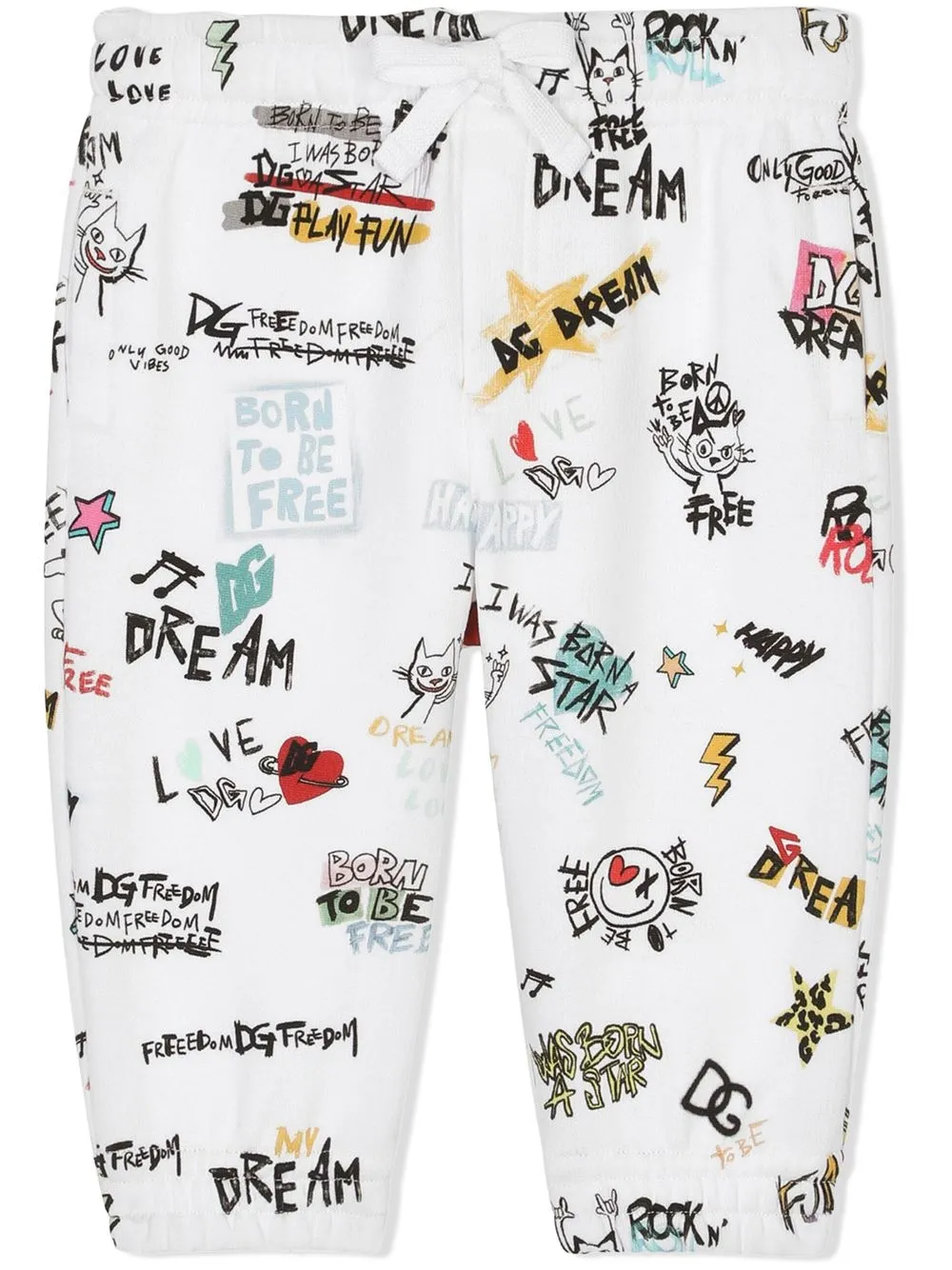 

Dolce & Gabbana Kids pants con rocas estampadas - Blanco