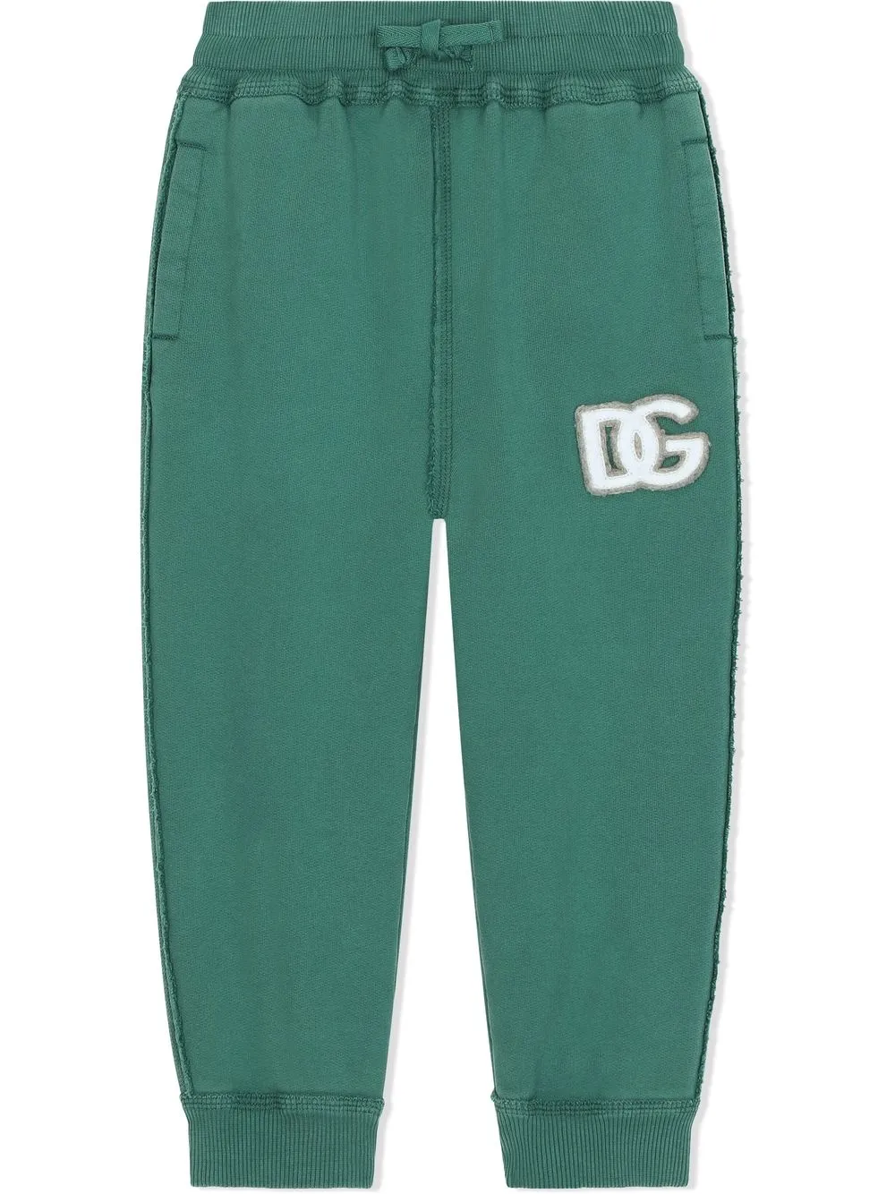 

Dolce & Gabbana Kids joggers con parche del logo - Verde