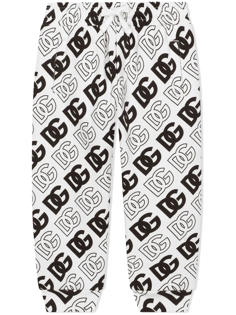 

Dolce & Gabbana Kids pants con logo DG estampado - Blanco