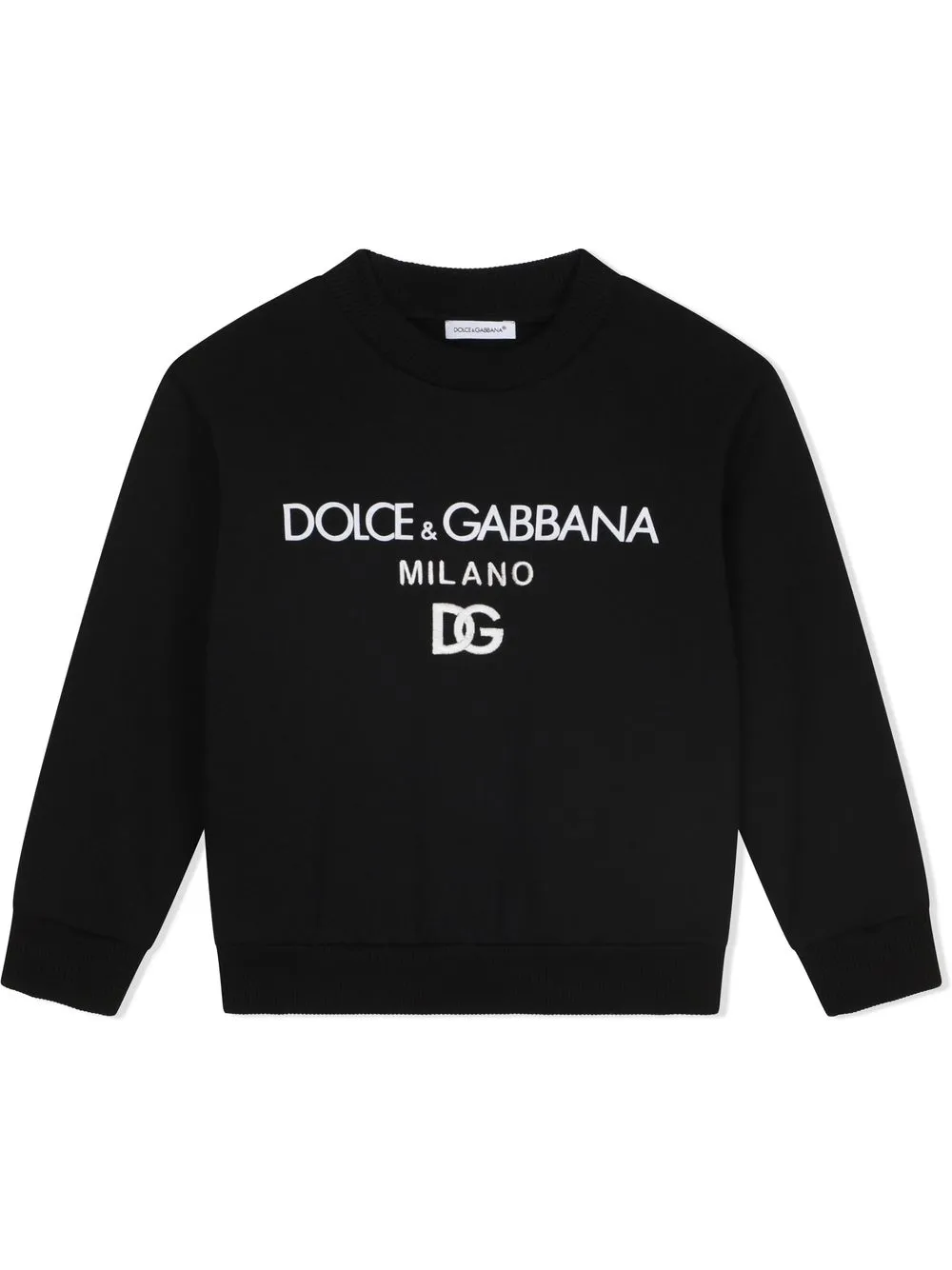 

Dolce & Gabbana Kids suéter con logo bordado - Negro