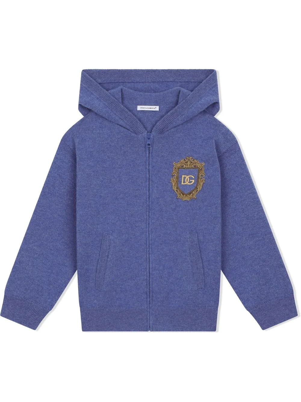 

Dolce & Gabbana Kids hoodie con parche del logo - Azul