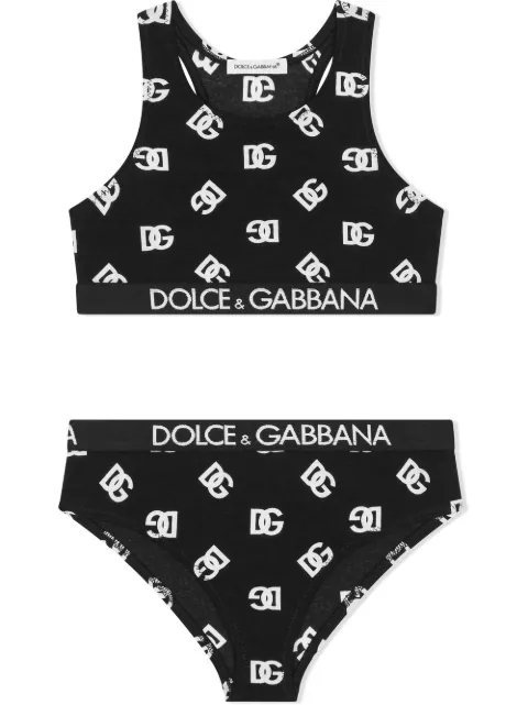 Dolce & Gabbana Kids set de ropa interior con logo DG