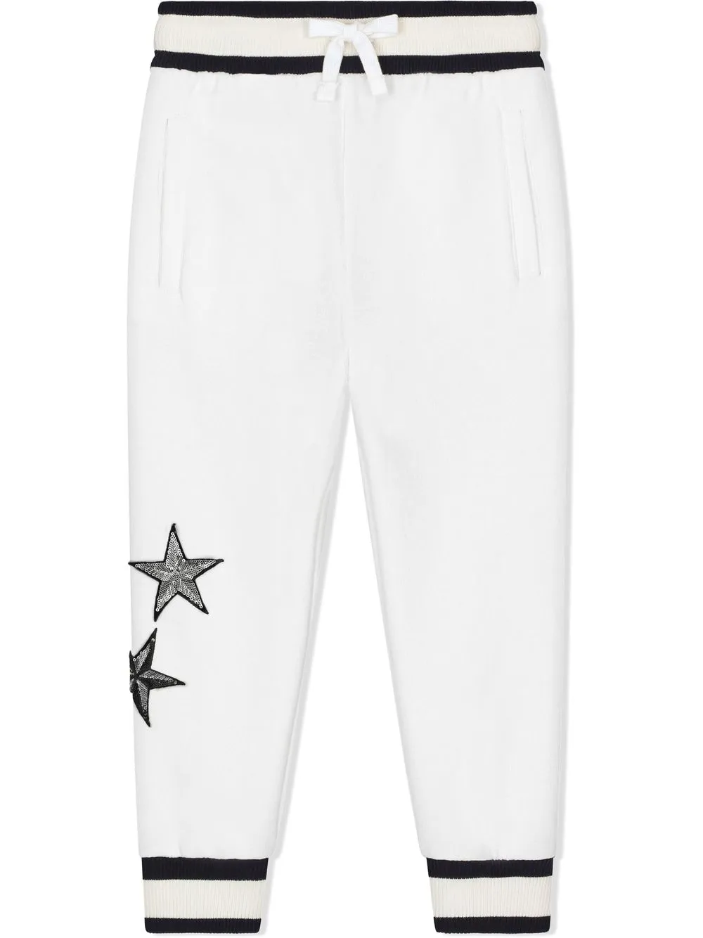 

Dolce & Gabbana Kids pants con parche de estrella - Blanco