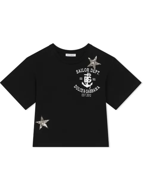 Dolce & Gabbana Kids star-patch short-sleeve T-shirt