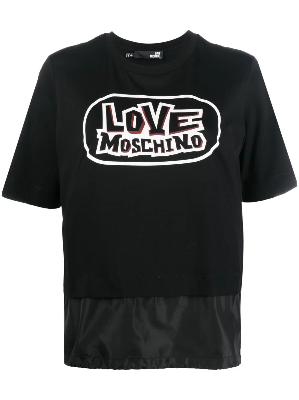 

Love Moschino playera manga corta con logo estampado - Negro