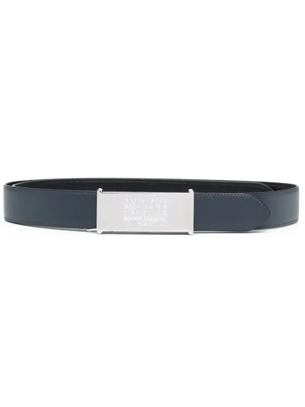 Maison Margiela logo-plaque Leather Belt - Farfetch