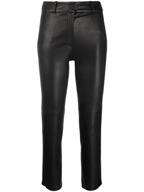 Arma cropped leather trousers