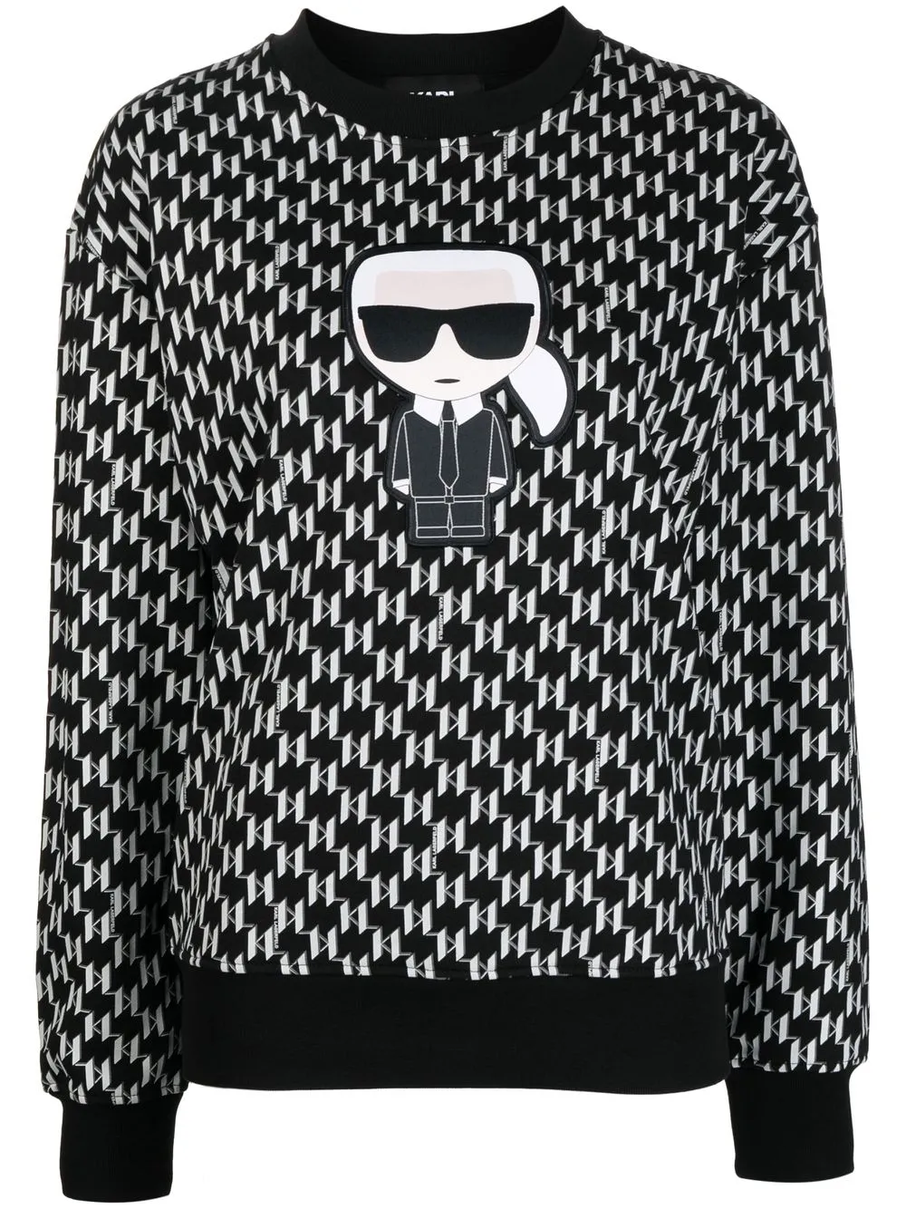 

Karl Lagerfeld sudadera con parche Karl - Negro