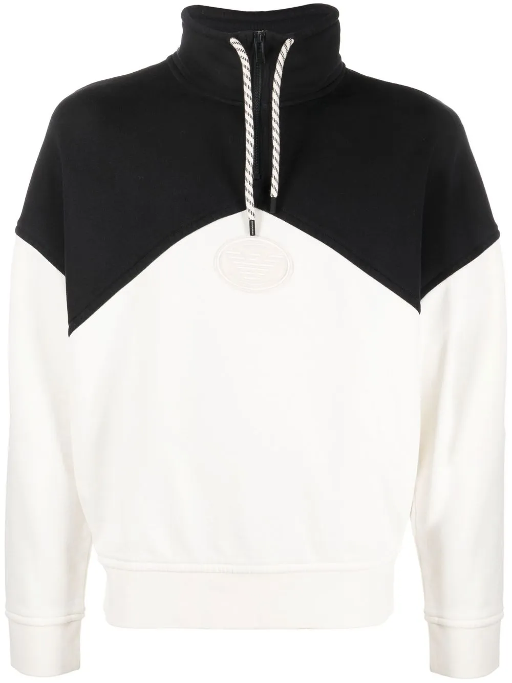 

Emporio Armani sudadera con parche del logo - Blanco