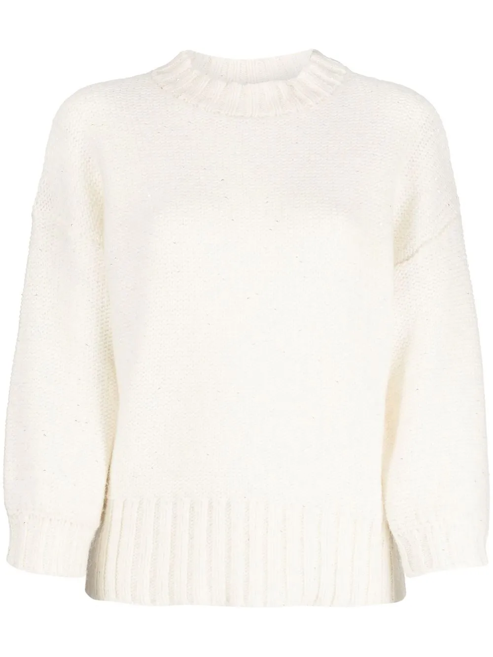 

Peserico ribbed-knit long-sleeved jumper - White