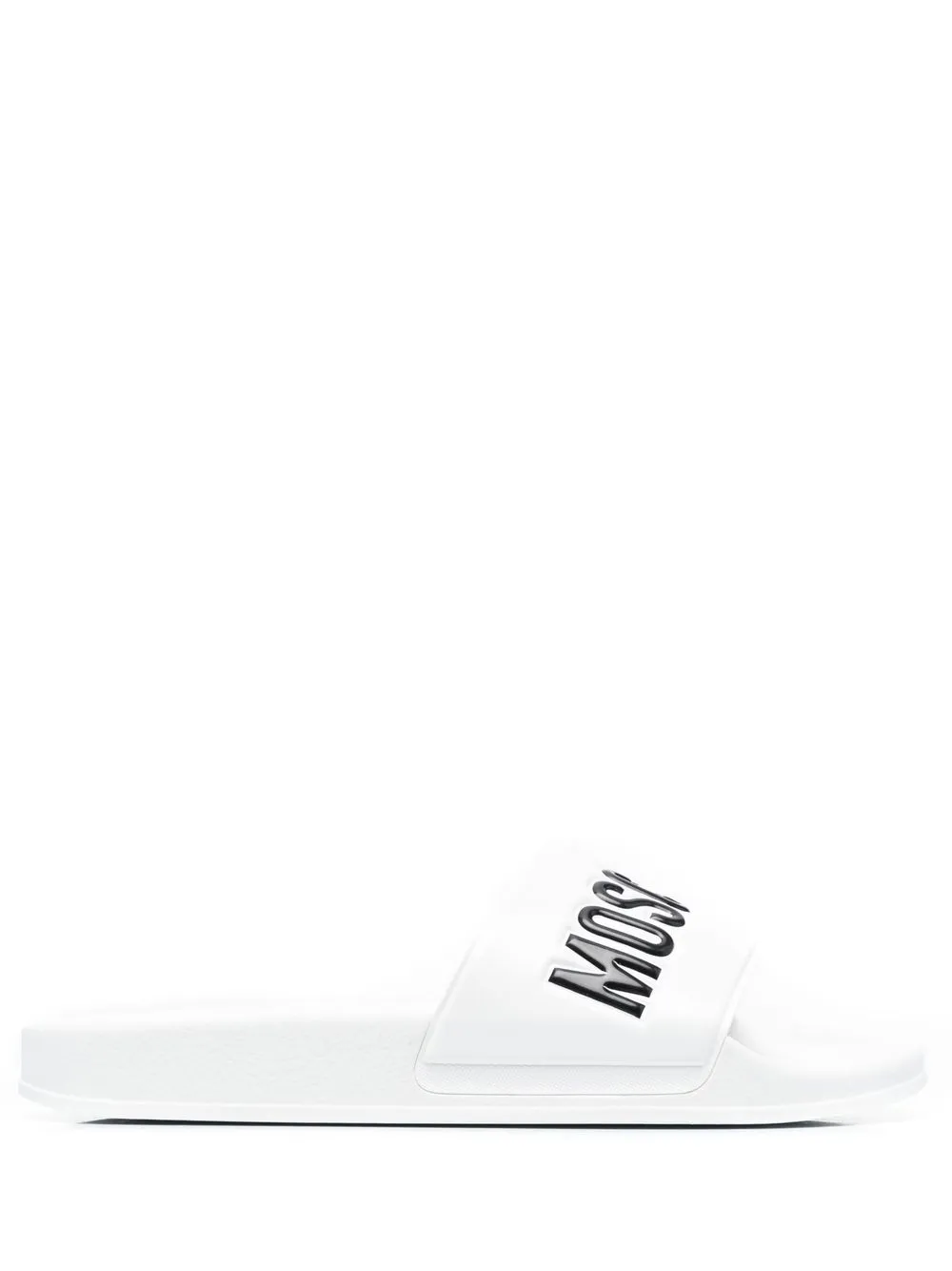 

Moschino logo-print sliders - White