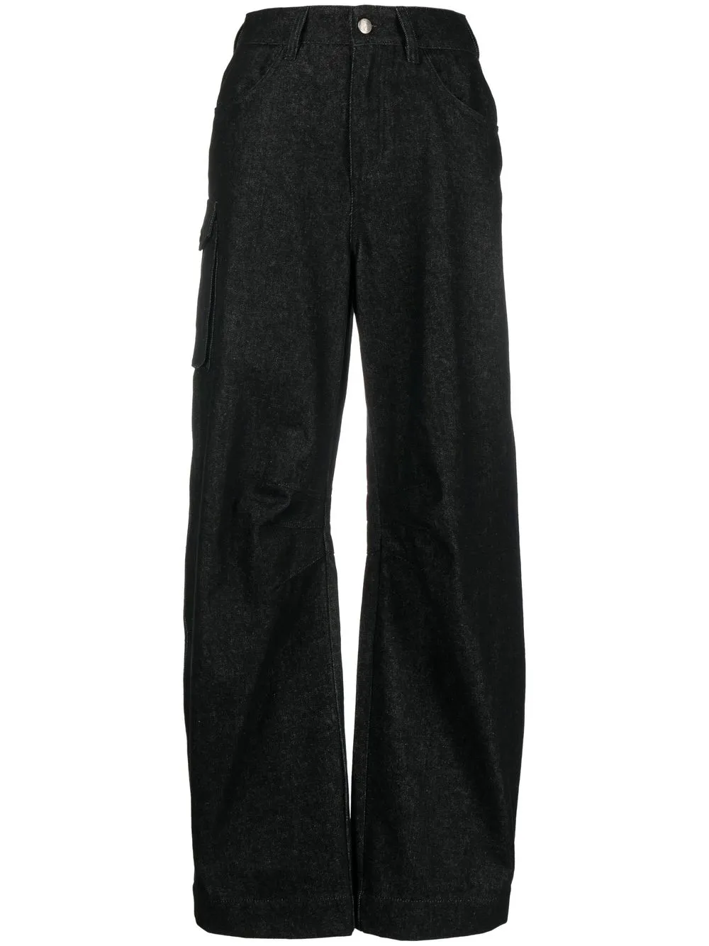 

Société Anonyme jeans anchos de tiro alto - Negro