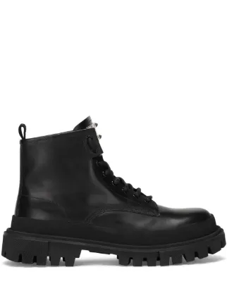 Dolce & Gabbana ドルチェ＆ガッバーナ レースアップ レザーアンクル