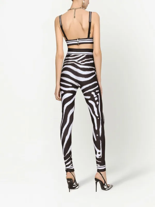 DOLCE&GABBANA ライダース レディース  裏地アニマル柄 DOLCE & GABBANA WOMENS LEOPARD LINED DARK GRAY PINSTRIPE