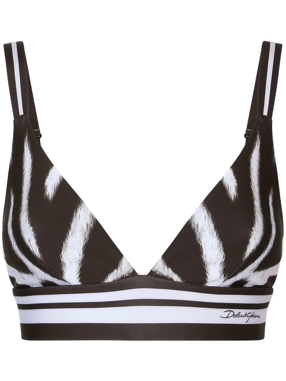 

Dolce & Gabbana zebra-print cropped top - Black