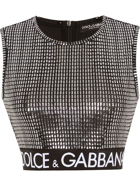 Dolce & Gabbana metallic cropped top