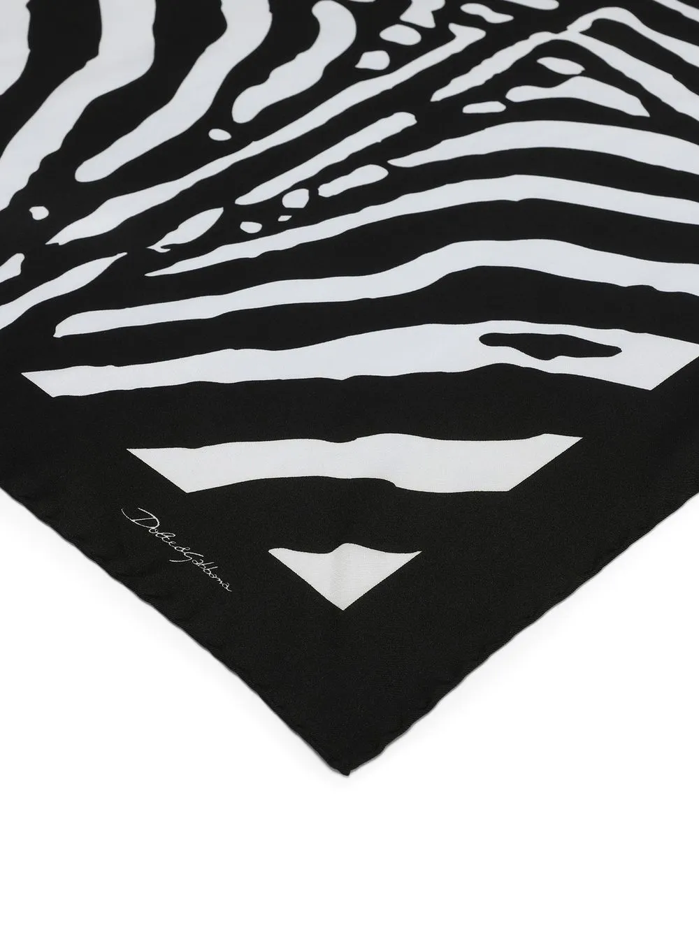  Dolce & Gabbana Schal Mit Zebra Print   Schwarz 