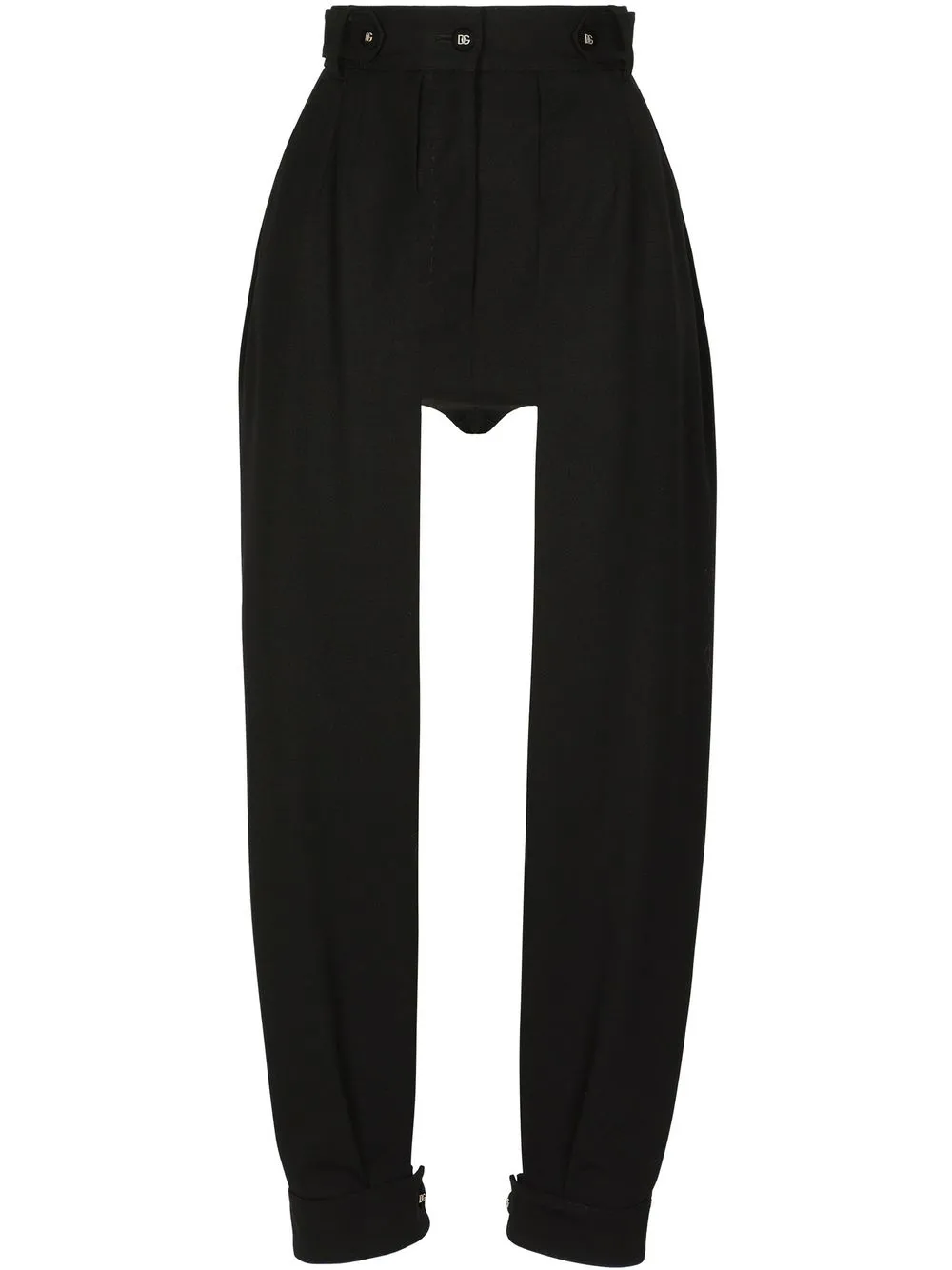 

Dolce & Gabbana cut-out high-waist trousers - Black