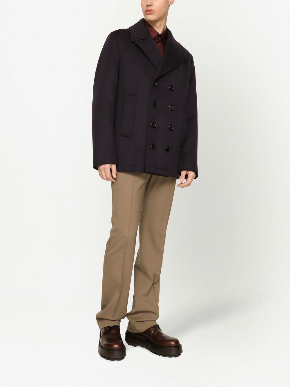 Dolce & Gabbana double-breasted cashmere peacoat Men