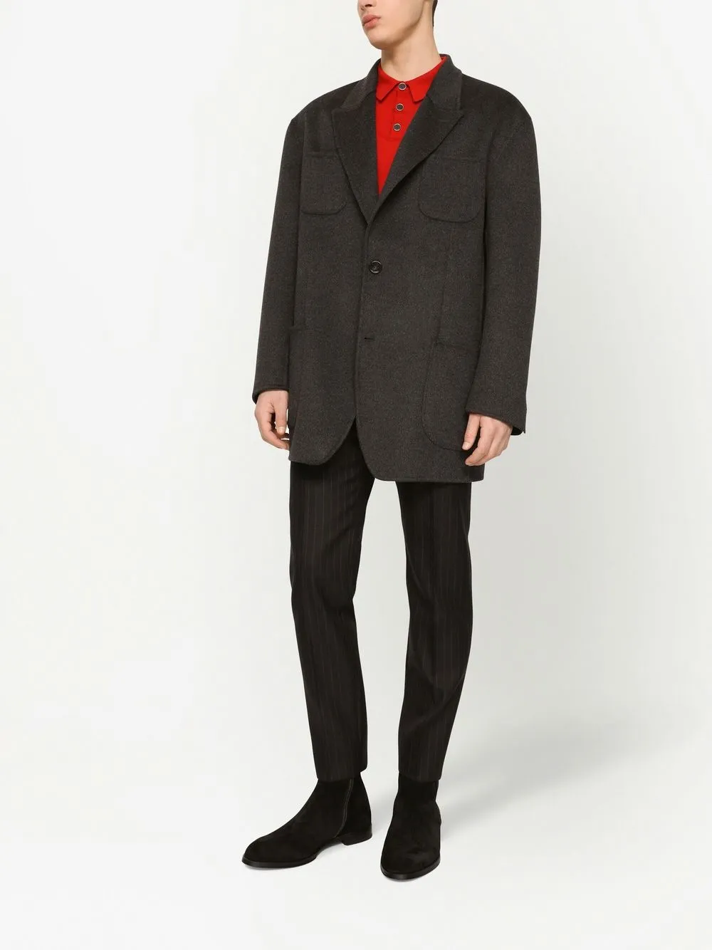  Dolce & Gabbana Kaschmirsakko Im Oversized Look   Schwarz 