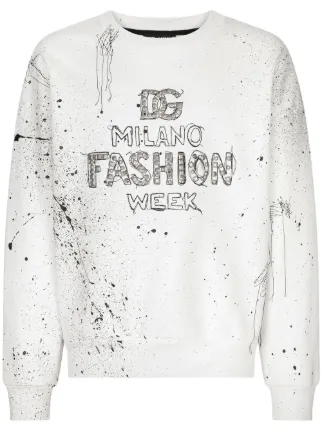 Dolce & Gabbana studded-logo Cotton Sweatshirt - Farfetch