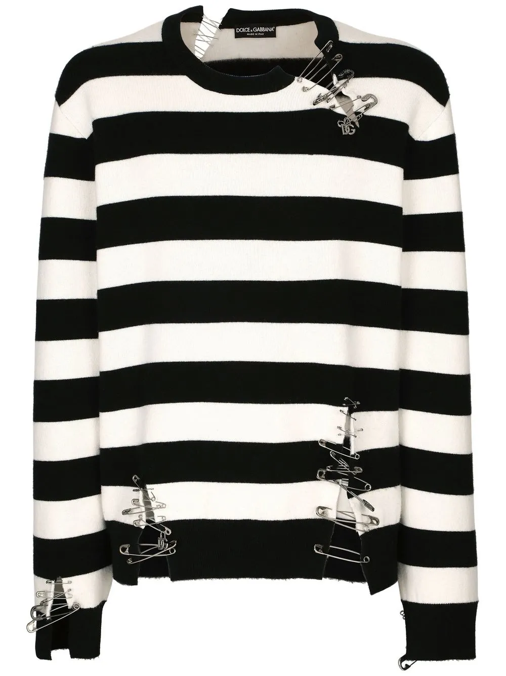 

Dolce & Gabbana safety-pin embellished jumper - Black