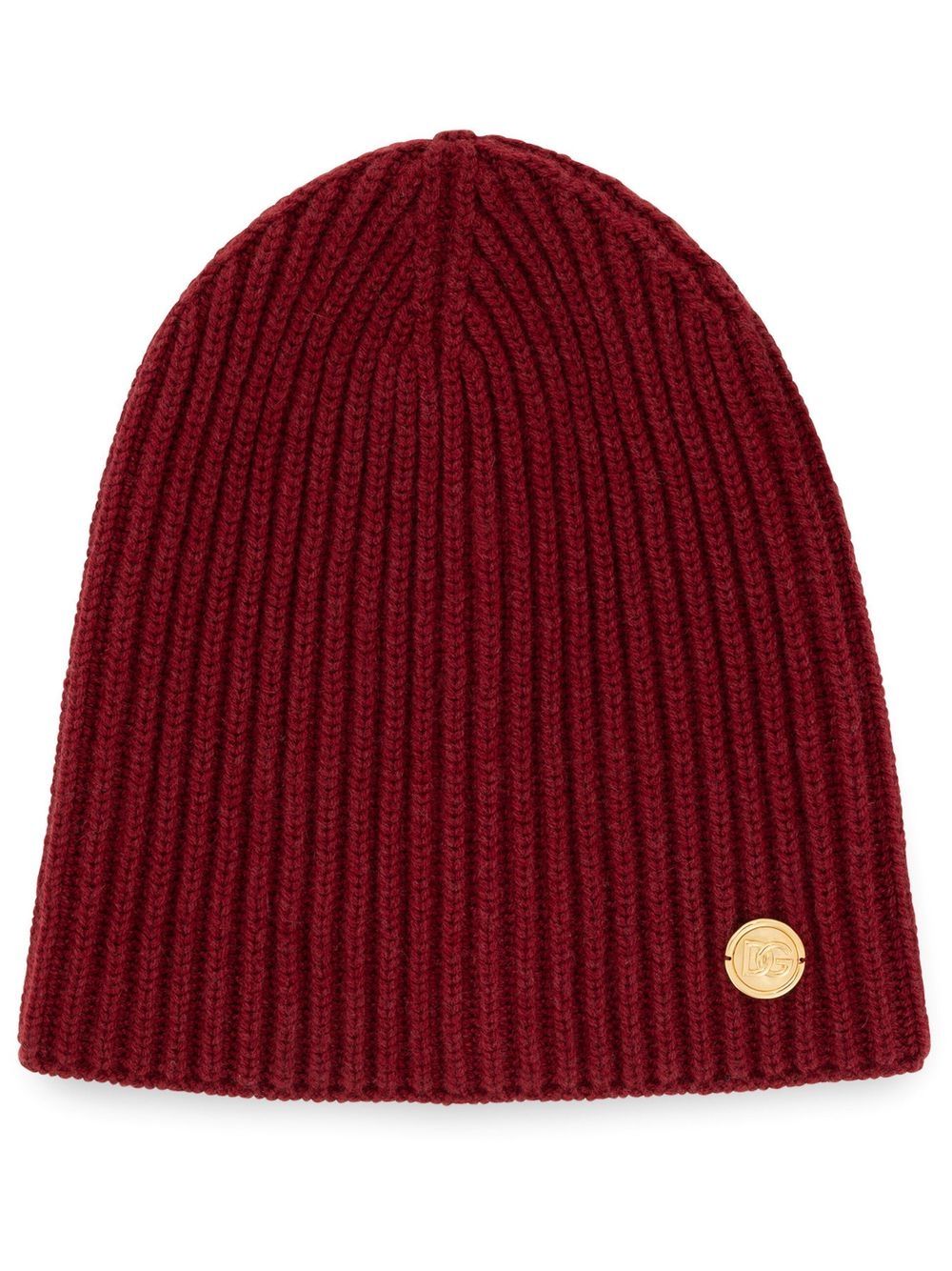 Dolce & Gabbana DG-patch cashmere beanie - Red