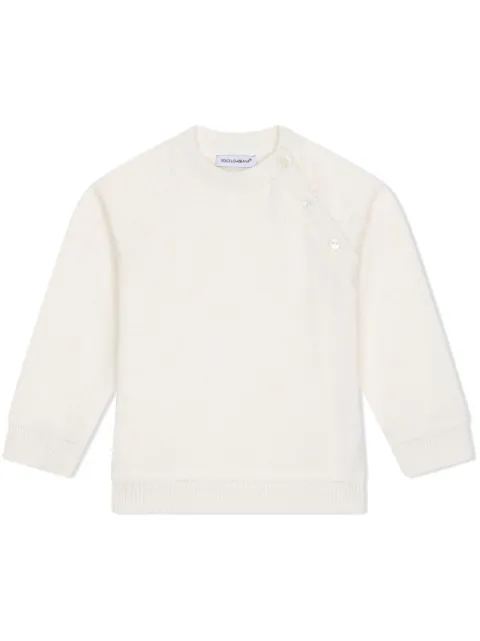 Dolce & Gabbana Kids سويت شيرت جاكار بشعار DG