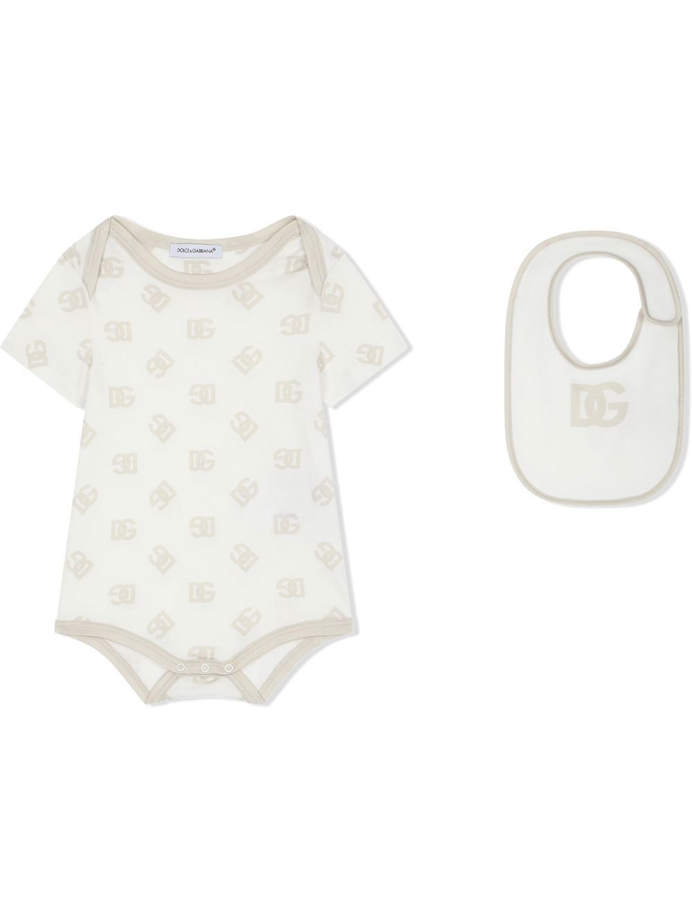 

Dolce & Gabbana Kids body con logo estampado DG - Neutro