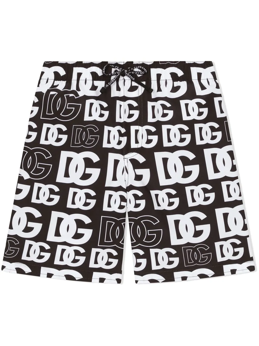 

Dolce & Gabbana Kids shorts deportivos con logo GG - Negro