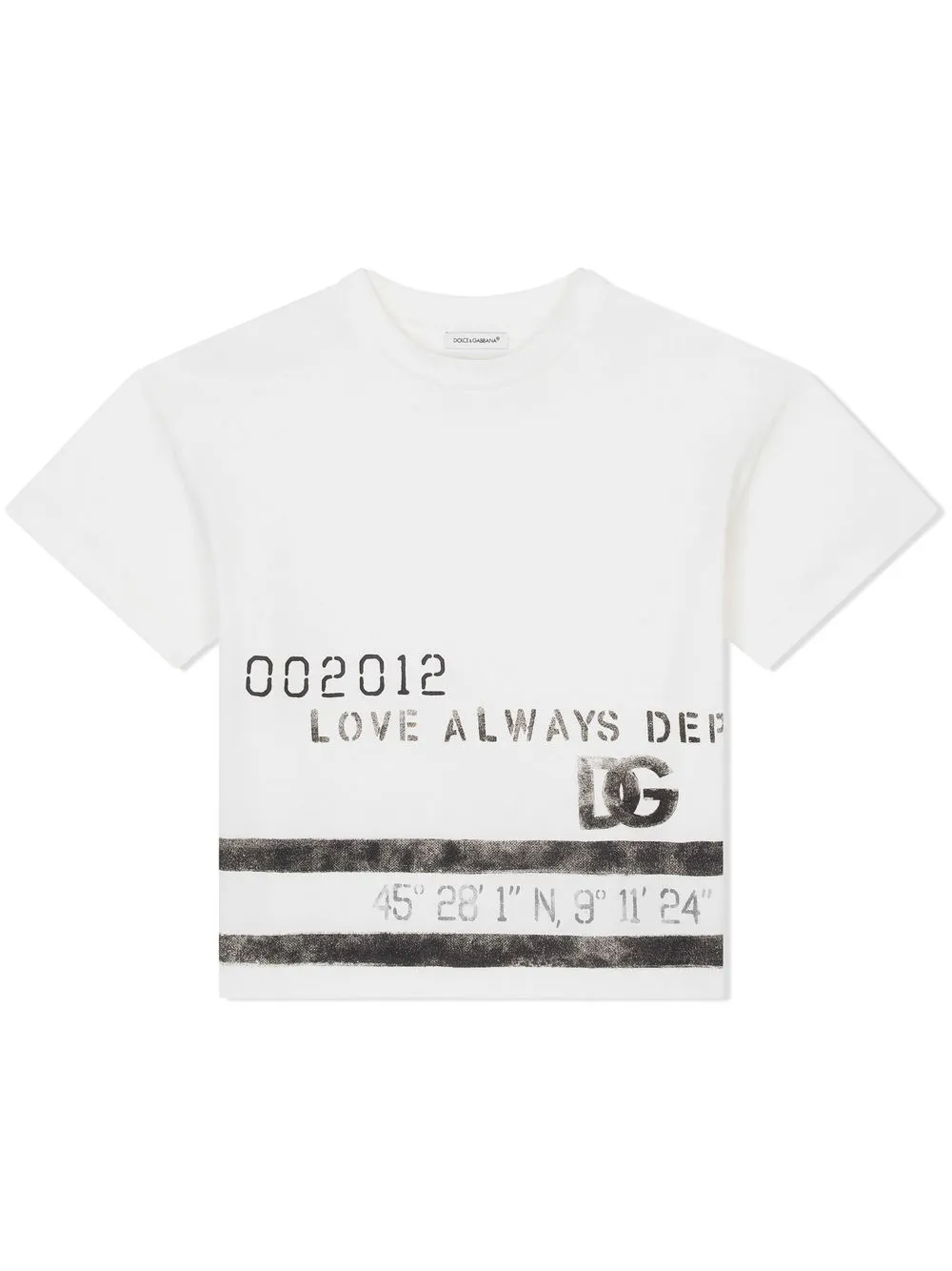 

Dolce & Gabbana Kids playera con logo estampado - Blanco