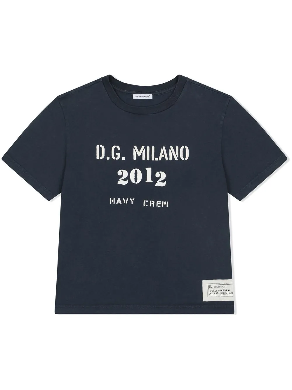 

Dolce & Gabbana Kids playera con eslogan estampado - Azul