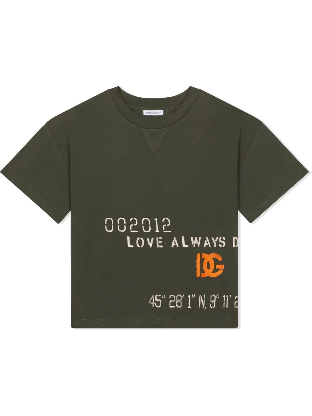 Dolce & Gabbana Kids playera con logo DG - Gris