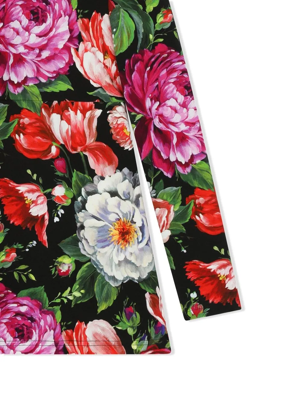  Dolce & Gabbana Kids Kleid Mit Blumen Print   Schwarz 