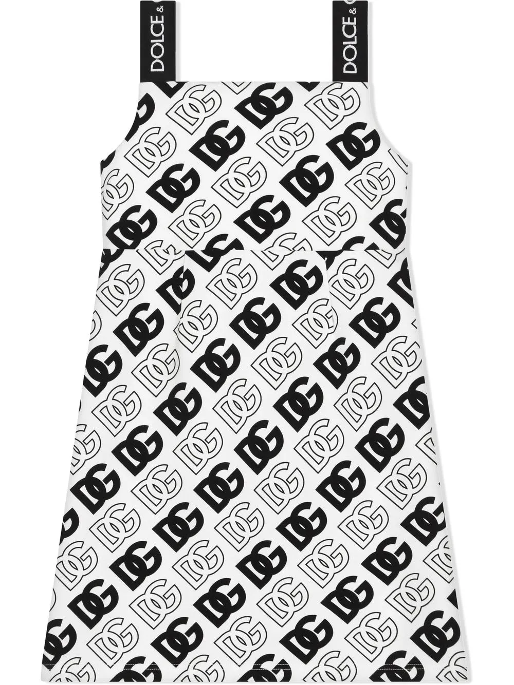 

Dolce & Gabbana Kids vestido sin mangas con logo estampado - Blanco