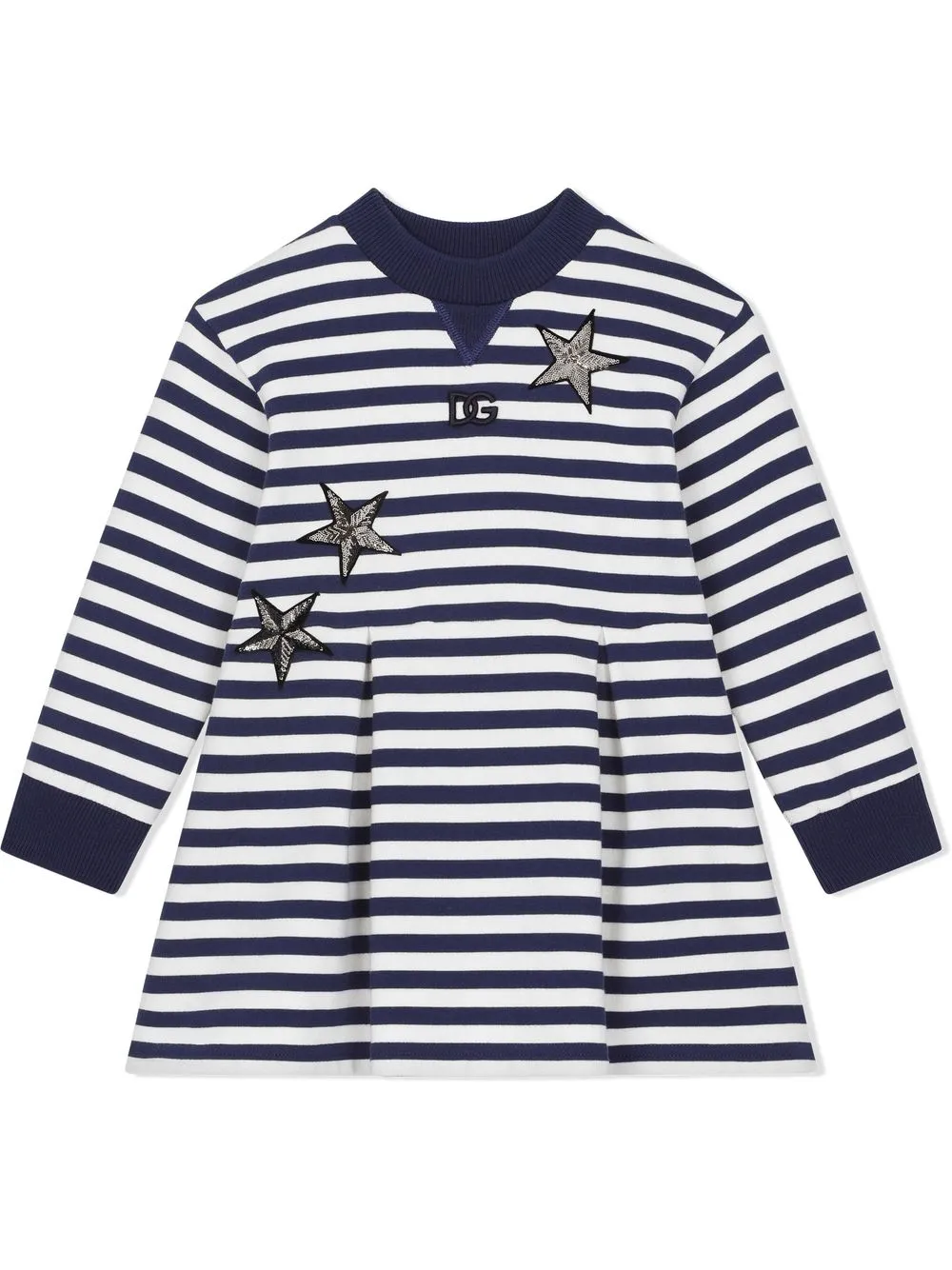 

Dolce & Gabbana Kids vestido con parches de estrella - Azul