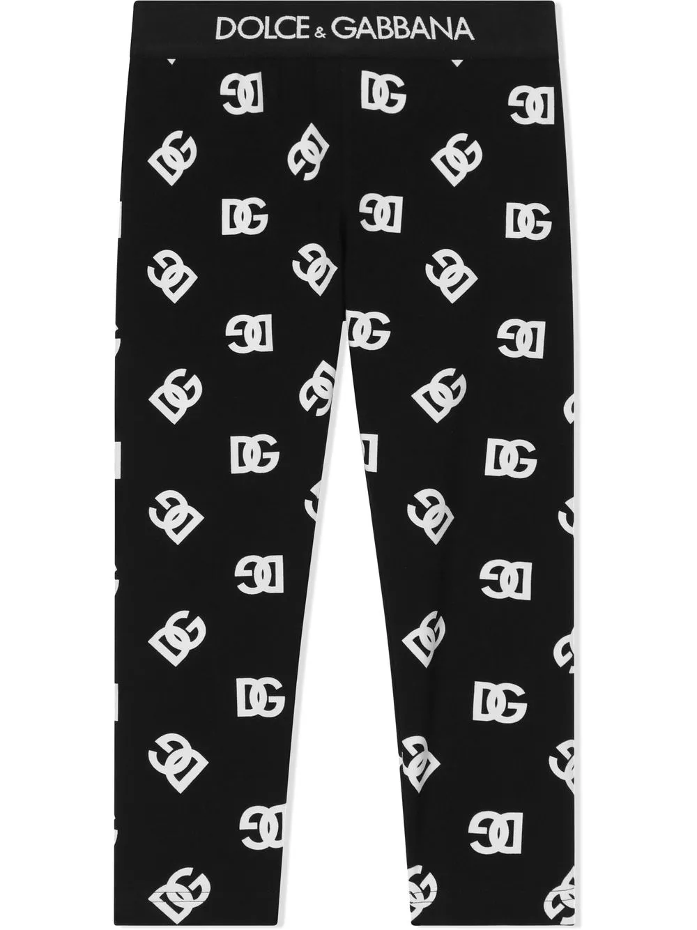 

Dolce & Gabbana Kids leggins con logo DG estampado - Negro