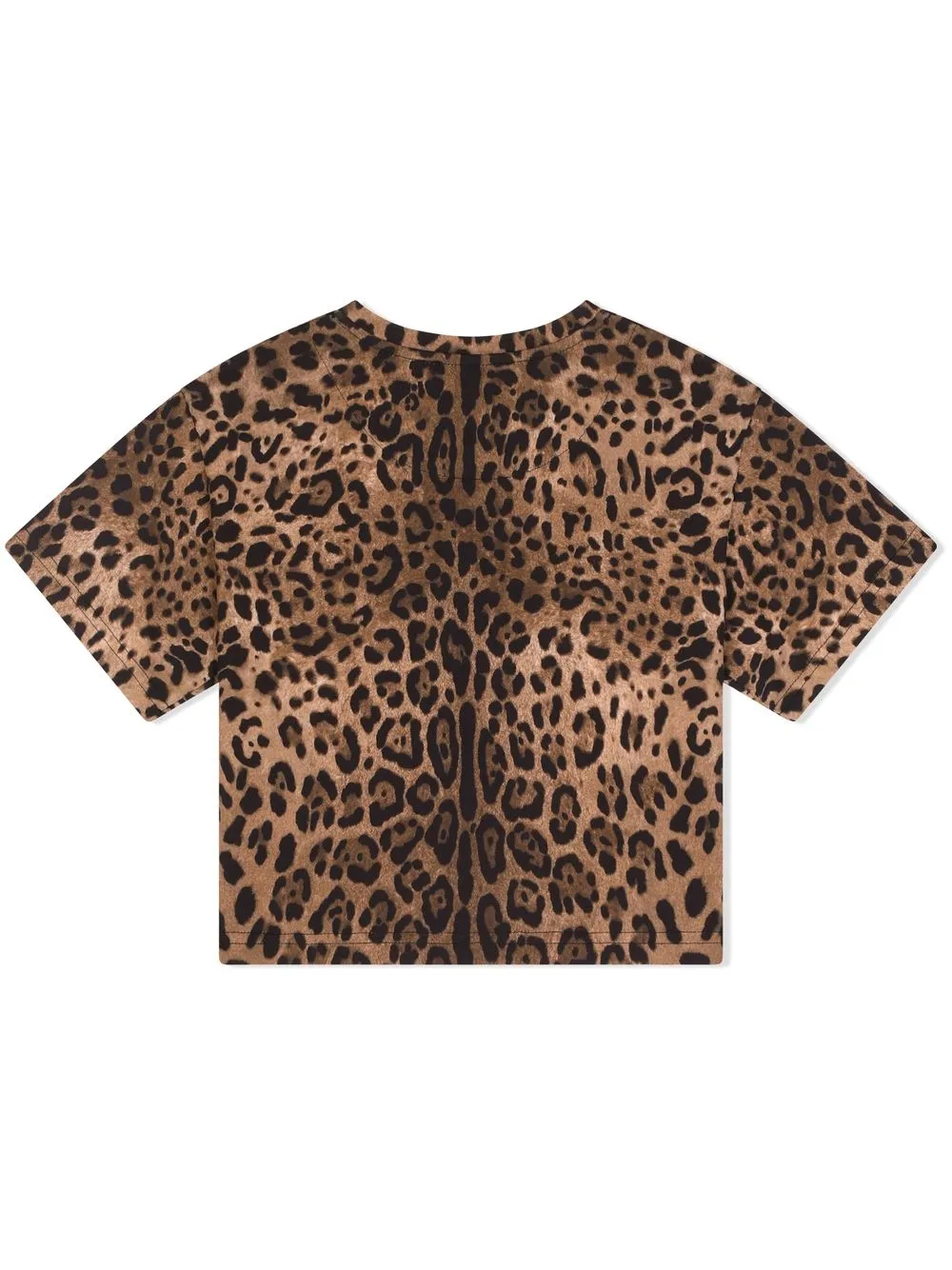 Dolce & Gabbana Kids T-shirt met luipaardprint - Bruin