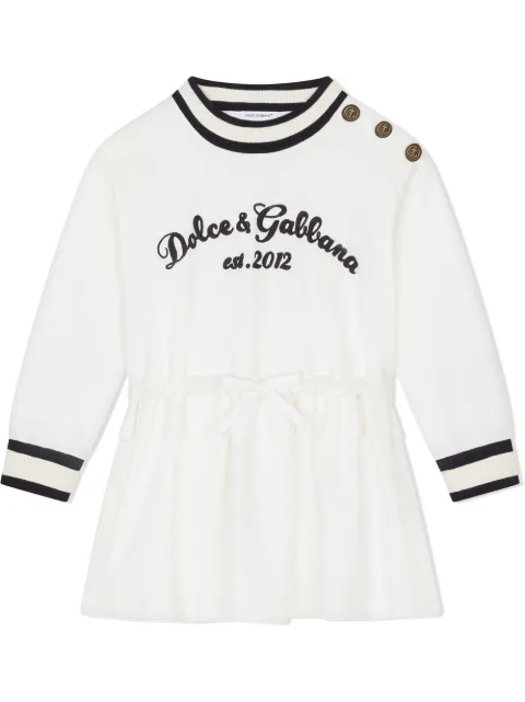 Dolce & Gabbana Kids logo-print long-sleeve dress
