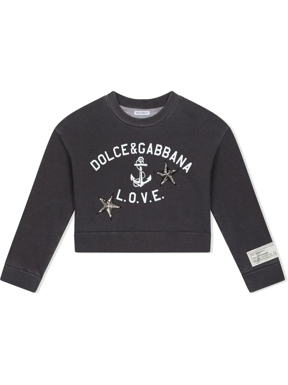 

Dolce & Gabbana Kids hoodie con parches de entrella - Gris