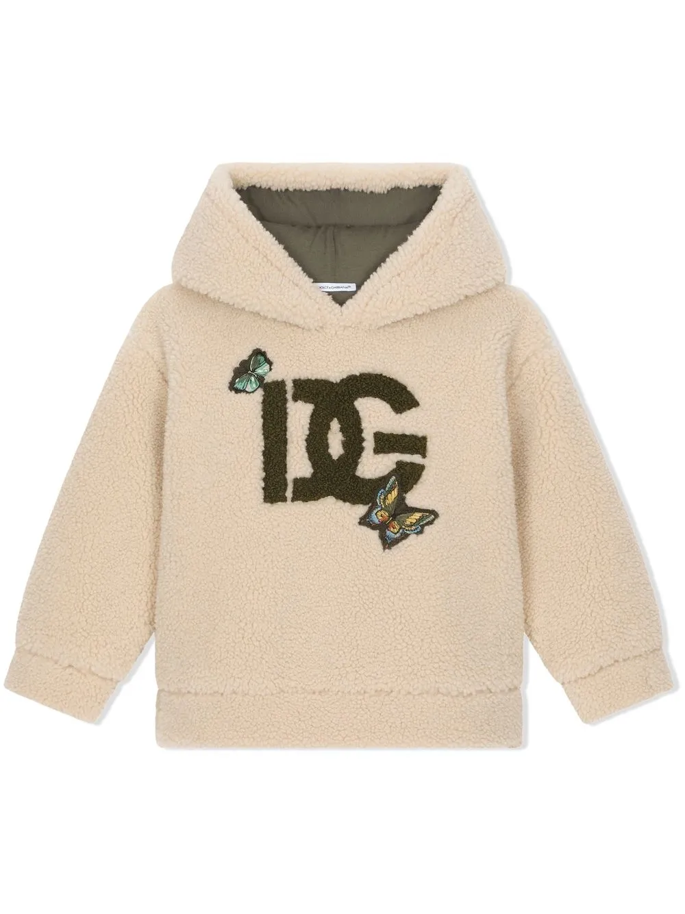 

Dolce & Gabbana Kids hoodie con parche del logo - Neutro