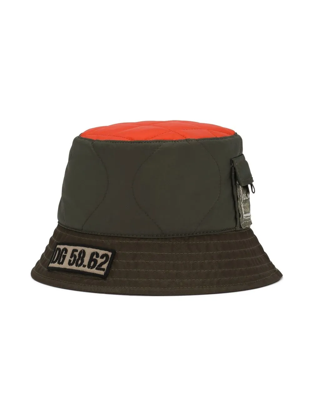 

Dolce & Gabbana Kids gorro de pescador con parche del logo DG - Verde
