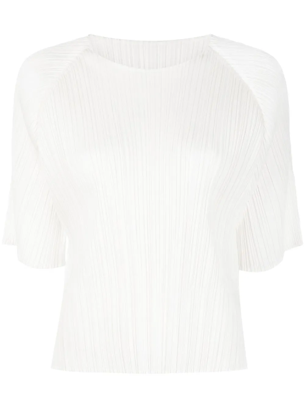 

Pleats Please Issey Miyake pleated short-sleeve top - White