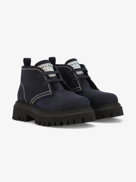Dolce & Gabbana Kids suede lace-up ankle boots