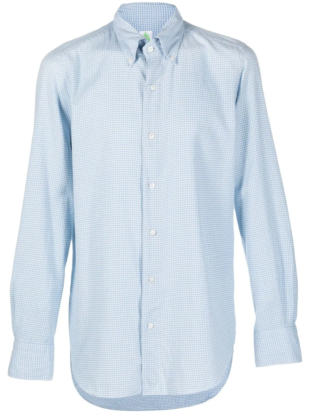 

Finamore 1925 Napoli camisa con motivo de cuadros gingham - Azul