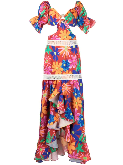 Robe longue Aster à épaules dénudées - PatBO - Modalova