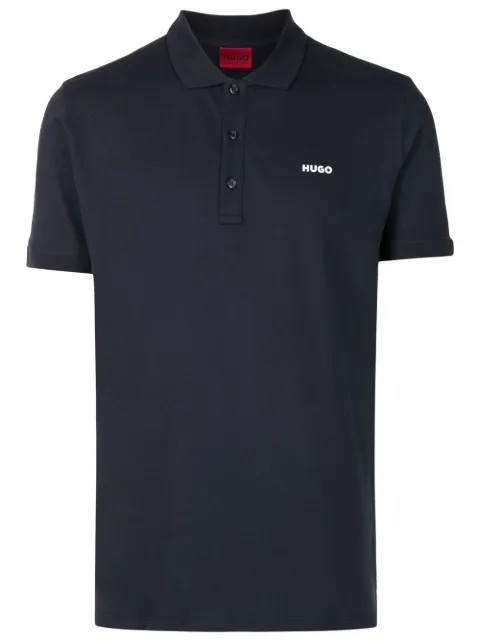HUGO Camisa polo Dinos com estampa de logo